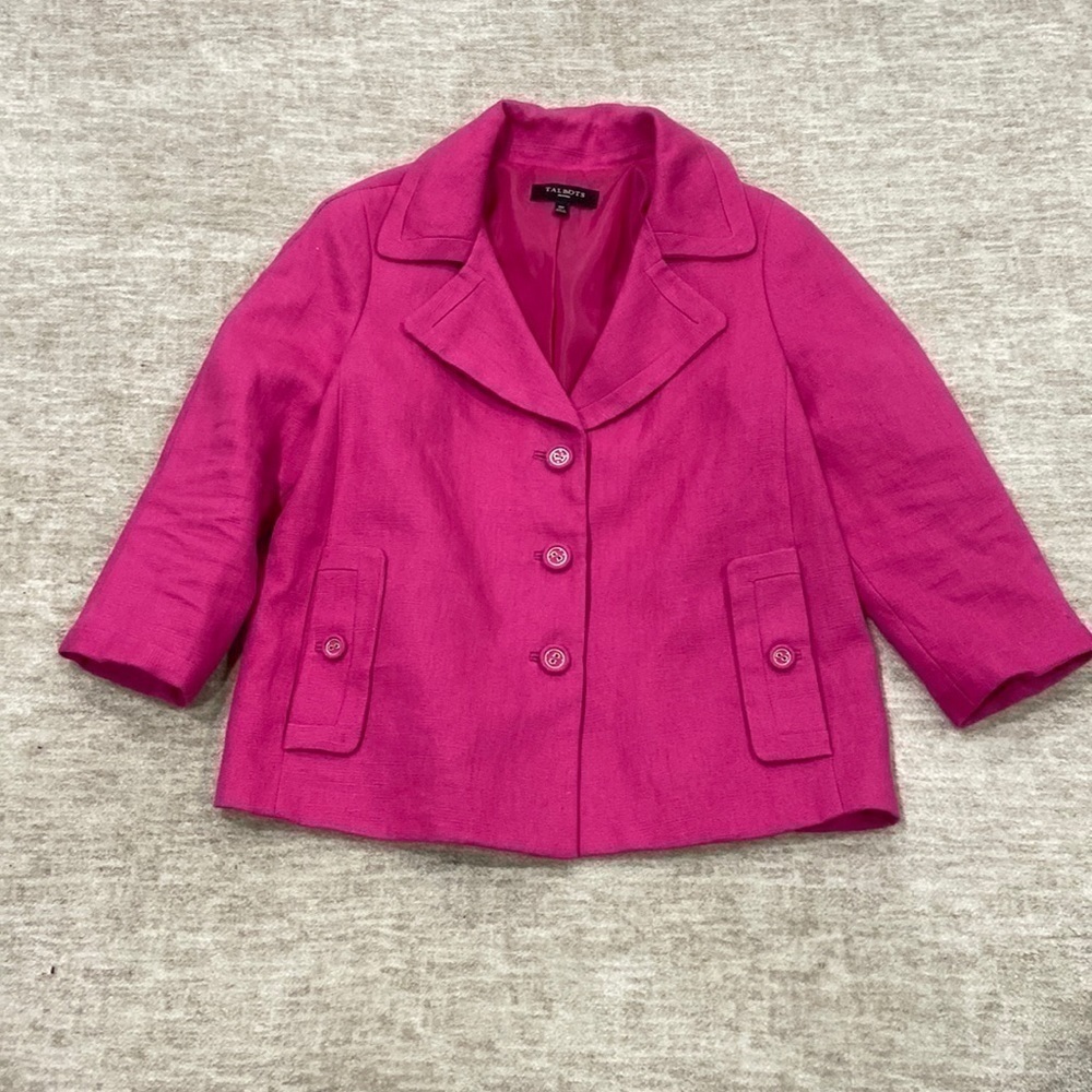Talbots Pink 3 Button Jacket